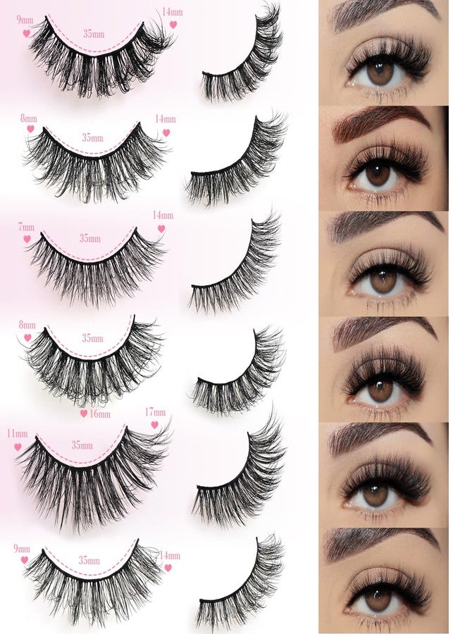 FARRED Lashes Natural False Eyelashes 6 Styles Wispy Strip Lash Pack 30 Pairs Cat Eye Fake Mink Eyelash Strips Short Fluffy Wispies Easy Lashes for Beginners Eye Lash Natural Looking for Daily Makeup - Image 2